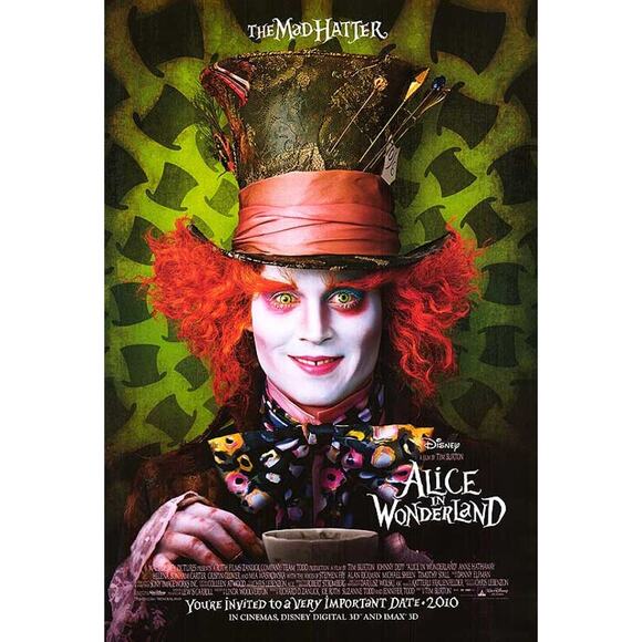 Alice in Wonderland Movie Poster 27 x 40 One Sheet Used Condition - Picture 1 of 1